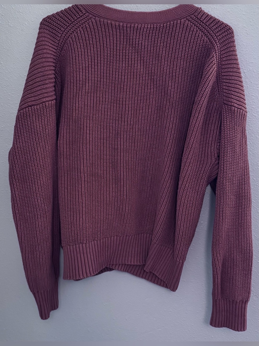 Duluth Trading Co Cotton Rust Brown Button-Front Ribbed Cardigan - Picture 2 of 5